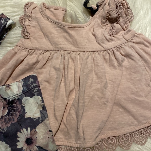 3/25$ Cynthia Rowley 3 Piece matching set Shorts and Dress Headband Size 3-6 mos - Picture 3 of 5